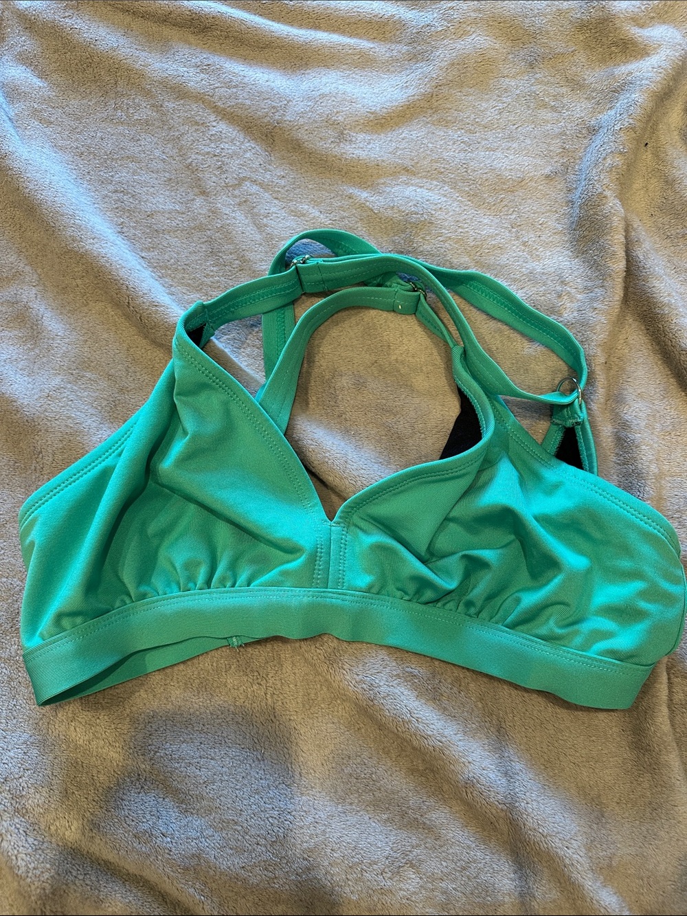 Dolfin Teal Green cross back Swim Bikini Top